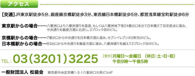 松翁会診療所　アクセス